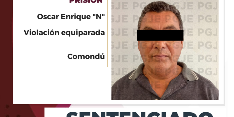 OBTIENE PGJE MÁS DE 16 AÑOS DE PRISIÓN PARA RESPONSABLE DE VIOLACIÓN DE MENOR