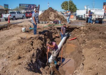 Fueron atendidas 267 fugas por parte del OOMSAPAS La Paz, en el transcurso del 06 al 12 de marzo