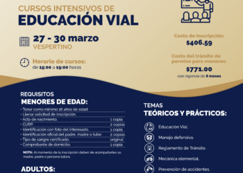 Por iniciar cursos intensivos de educación vial para adultos y adolescentes