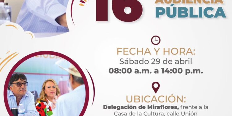 Para el alcalde Oscar Leggs Castro la atención ciudadana es permanente; este sábado 29 de abril encabezará la 16va Audiencia Pública en Miraflores