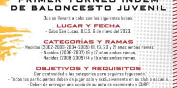El Instituto del Deporte de Los Cabos invita a clubes e instituciones educativas a participar en el primer torneo de Baloncesto Juvenil