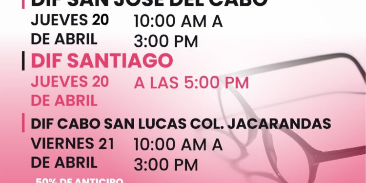 DIF Los Cabos y La Vista Servicios Ópticos continúan con las campañas visuales para beneficio de la población cabeña&nbsp;
