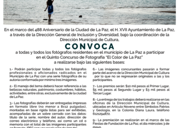 Continúa abierta la convocatoria del Concurso “El Color de La Paz”