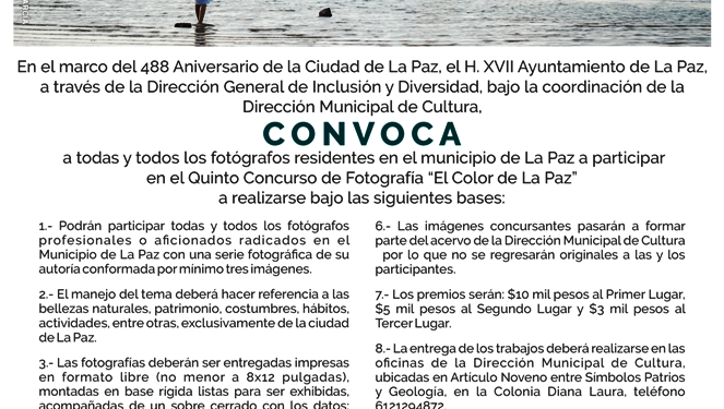 Continúa abierta la convocatoria del Concurso “El Color de La Paz”