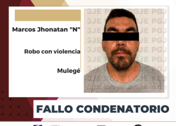 OBTIENE PGJE FALLO CONDENATORIO PARA RESPONSABLE DE ROBO CON VIOLENCIA EN SANTA ROSALÍA