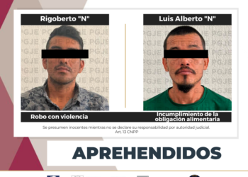 DETIENE PGJE A DOS PERSONAS POR DIVERSOS DELITOS