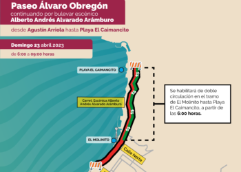 Cierre del Paseo Álvaro Obregón por Triatlón La Paz El Caimancito 2023