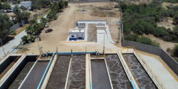 Obra de Planta de Tratamiento de Aguas Residuales La Sonoreña presenta un avance del 96%