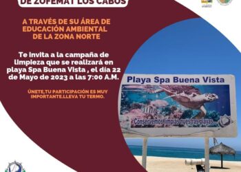 Invita Zofemat Los Cabos a participar en la campaña de limpieza que se realizará este domingo 22 de mayo en la playa Spa Buena Vista