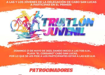 Junta tu equipo o compite de manera individual en el “1er Triatlón Juvenil” con inclusión, este 21 de mayo en Los Cabos