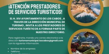 ¡Atención prestadores de servicios turísticos! El Gobierno de Los Cabos invita a formar parte del Directorio Digital en: www.turismo.loscabos.gob.mx