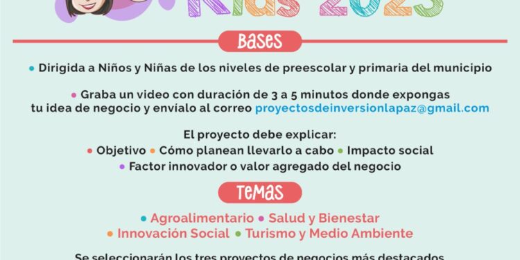 Convoca Ayuntamiento a niñas y niños para la segunda edición de “Emprende Kids”