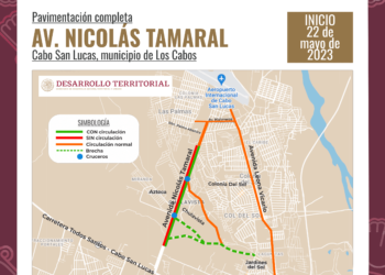 GOBIERNO DE BCS TRABAJA EN AVENIDA TAMARAL