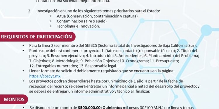 COSCyT abre convocatoria 2023 para fortalecer investigación