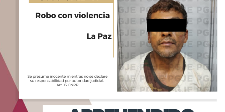 APREHENDE PGJE Y SSPE A SUJETO RELACIONADO CON ROBO CON VIOLENCIA A CONDUCTOR DE TAXI Y LESIONES EN RAZÓN DE GÉNERO&nbsp;
