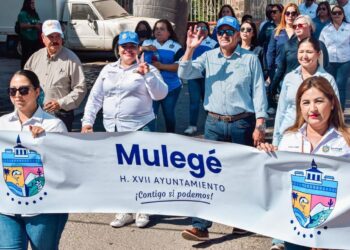 RESPALDA ALCALDESA A SINDICATO SALINERO DURANTE MARCHA CONMEMORATIVA POR EL DÍA DEL TRABAJO