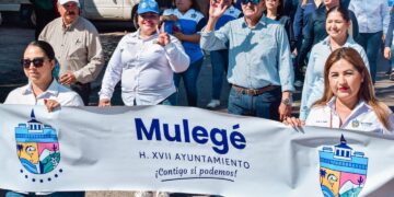 RESPALDA ALCALDESA A SINDICATO SALINERO DURANTE MARCHA CONMEMORATIVA POR EL DÍA DEL TRABAJO