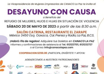 Invita Instituto Municipal de las Mujeres al Desayuno con Causa