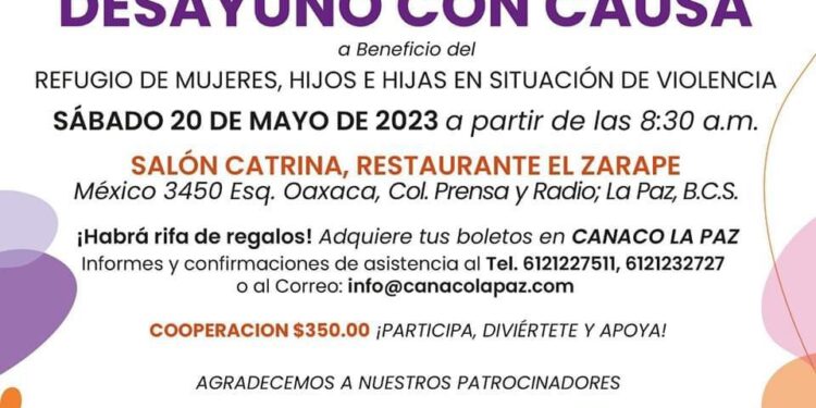 Invita Instituto Municipal de las Mujeres al Desayuno con Causa