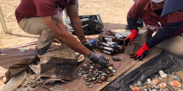 Se recolectan 73.5 kilos de residuos en la playa El Comitán