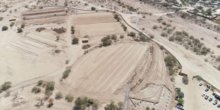 Supervisan avances en obra del “Parque Deportivo Libramiento Norte de La Paz”