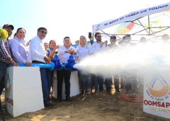 Entrega alcalde Oscar Leggs Castro la obra de rehabilitación del pozo Eureka II en La Ribera; beneficiará a 7 mil 600 habitantes