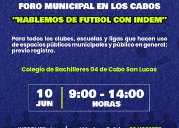 Impartirán en Los Cabos el Foro Municipal “Hablemos de Fútbol con INDEM”