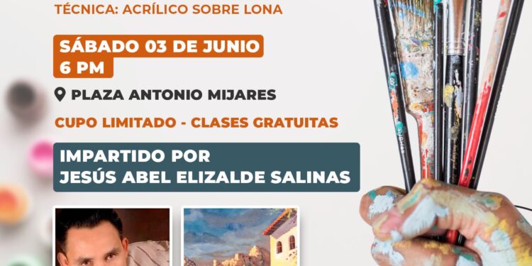 Asiste este sábado 03 de junio al taller de pintura “Xpresarte” que realizará el ICA Los Cabos en la plaza pública de SJC