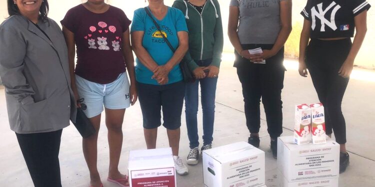 Entrega DIF La Paz apoyos alimentarios en Los Dolores a más de 247 familias