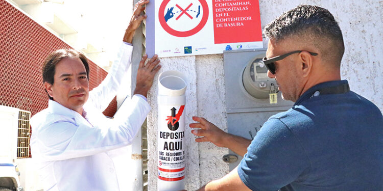 INSTALA SALUD RECOLECTORES DE COLILLAS EN ESPACIOS AL AIRE LIBRE