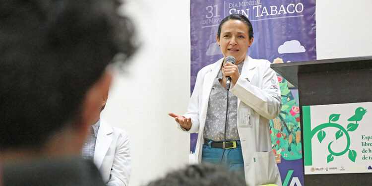 MEDIANTE ENCUENTRO CON BACHILLERES CONMEMORA SECRETARÍA DE SALUD EL DÍA MUNDIAL SIN TABACO