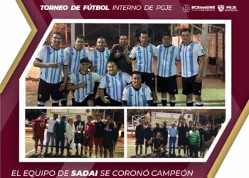 CONCLUYE TORNEO DE FÚTBOL INTERNO DE PGJE Y EL EQUIPO DE SADAI SE CORONÓ CAMPEÓN