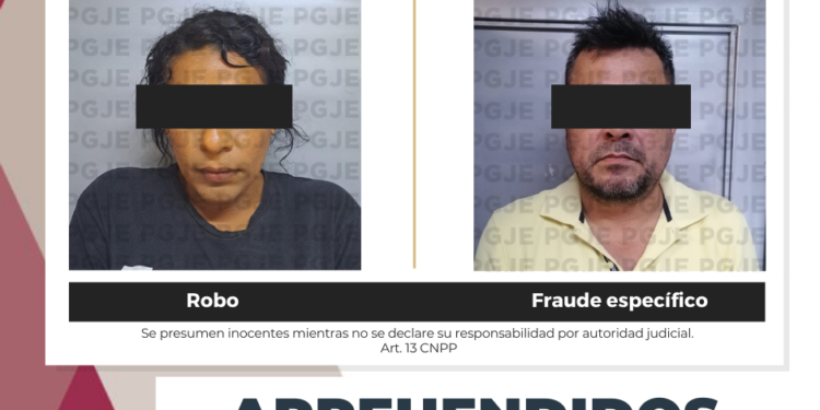 APREHENDE PGJE A 2 PERSONAS RELACIONADAS CON HECHOS DELICTIVOS