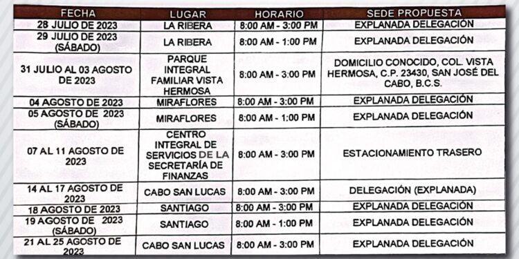 A partir de este 28 de julio como parte del Subprograma del Registro Público Vehicular, se realicen visitas a las delegaciones del municipio a través de la Unidad Móvil REPUVE