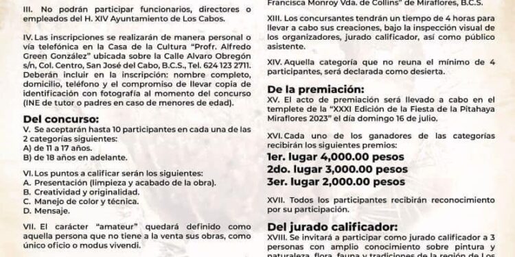 la Delegación Municipal de Miraflores, invita a la ciudadanía a participar en el concurso de pintura que se efectuará este próximo 15 de julio a las 4:00 de la tarde,