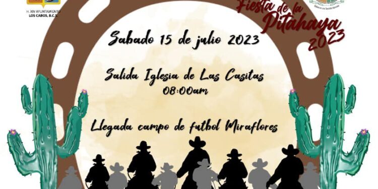 El XIV Ayuntamiento de Los Cabos que preside Oscar Leggs Castro, en coordinación con la Delegación Municipal de Miraflores, realizará una tradicional cabalgata el próximo sábado 15 de julio.