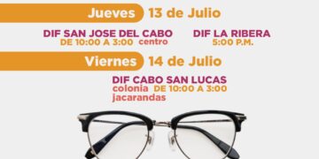 La empresa “La Vista servicios ópticos” continúan con su Campaña Visual este viernes 13 de julio en las instalaciones del DIF en San José del Cabo