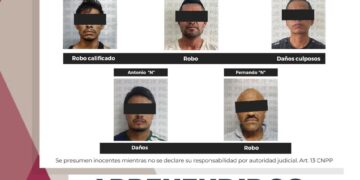 APREHENDE PGJE A 5&nbsp;PERSONAS&nbsp;POR DIVERSOS DELITOS