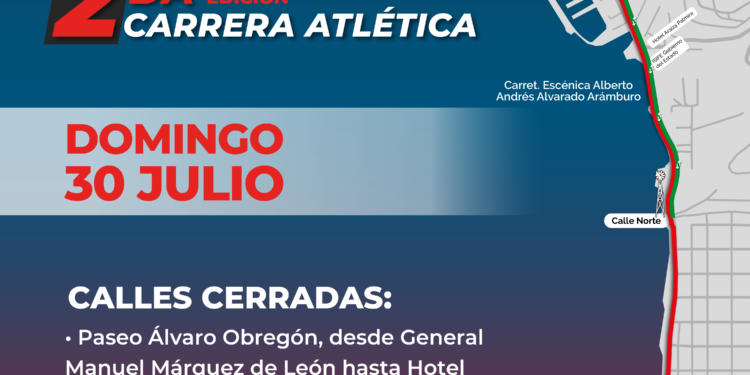 Cierre vial en el Paseo Álvaro Obregón para la&nbsp;2da Edición de la Carrera del Policía