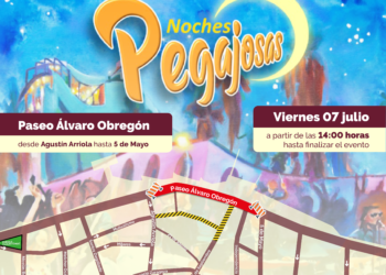 Cierre vial en el Paseo Álvaro Obregón por evento&nbsp;“Noches Pegajosas”