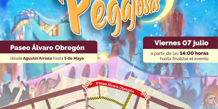 Cierre vial en el Paseo Álvaro Obregón por evento&nbsp;“Noches Pegajosas”