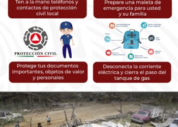 Dan a conocer las indicaciones a seguir antes, durante y después de la cercanía o impacto de un fenómeno hidrometeorológico.