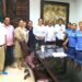 El secretario general municipal, Ariel Castro Cárdenas y la titular de la Contraloría de la XIV Administración, Lorena Berber Holguín, tuvo a bien celebrar la firma de un convenio de donación con representantes del Ejido en San José del Cabo, superficie donde se tiene proyectada la edificación de un polideportivo.