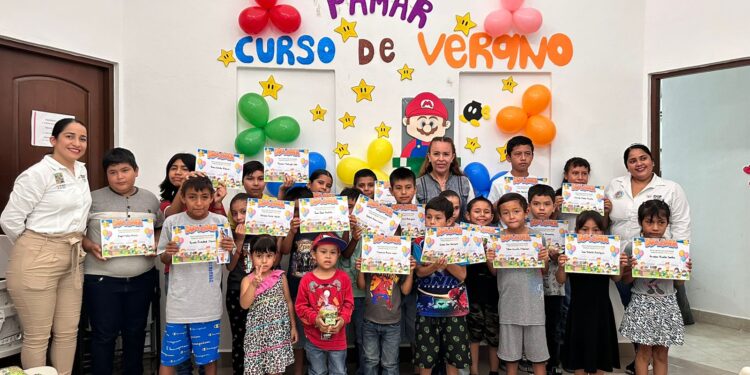 La mañana de este lunes se llevó a cabo la clausura del Curso de Verano PAMAR 2023 que realizó el Sistema Municipal DIF Los Cabos