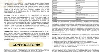 Aun se encuentra abierta la convocatoria para la elección de las y los 19 representantes de la población.