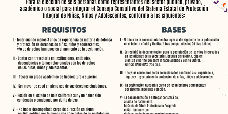CONVOCA SIPINNA A FORMAR PARTE DEL CONSEJO CONSULTIVO&nbsp;