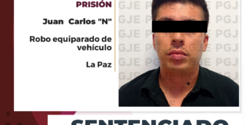 SENTENCIAN MÁS DE 2 AÑOS DE PRISIÓN A RESPONSABLE DE ROBO EQUIPARADO DE VEHÍCULO