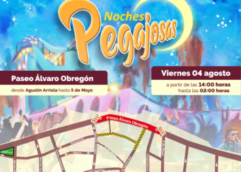 Cierre vial en el Paseo Álvaro Obregón por evento “Noches Pegajosas”