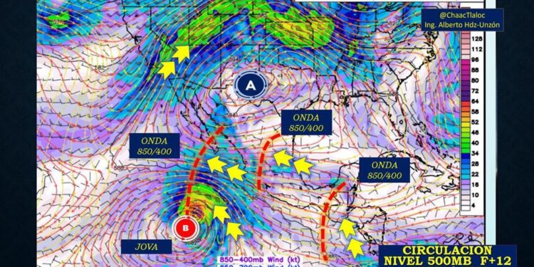 La Dirección Municipal de Protección Civil informa que las actuales lluvias están siendo ocasionadas por el llamado Monzón Mexicano
