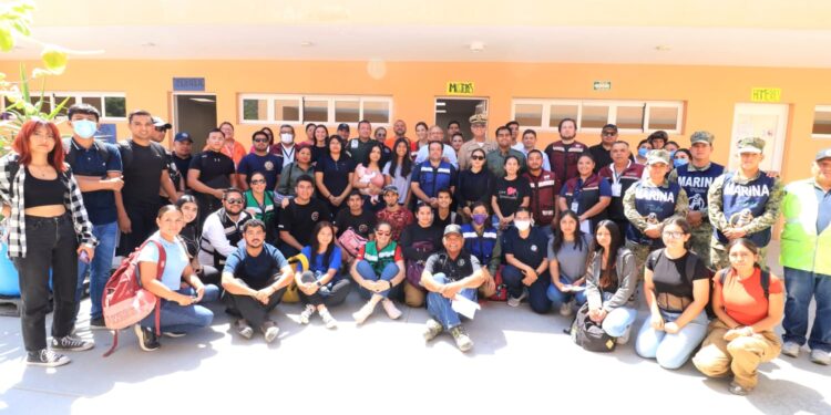 Realizan con éxito simulacro de evacuación y apertura de albergue en UABCS&nbsp;